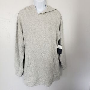 Melrose and Market NWT Women's Small Grey Long Sleeve Hoodie Tunic Sweatshirt